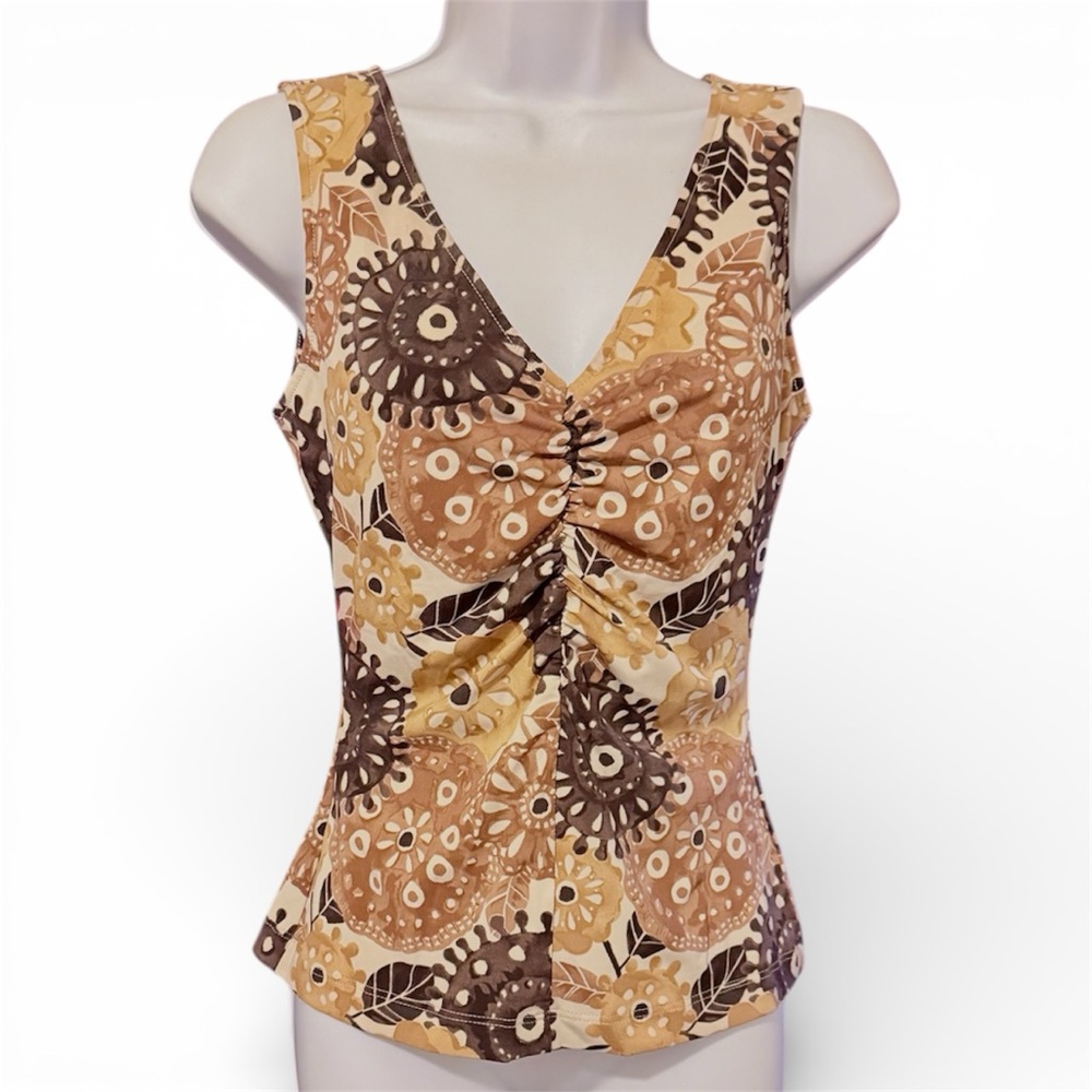 BCBGMaxazria Floral Patterned Sleeveless Top